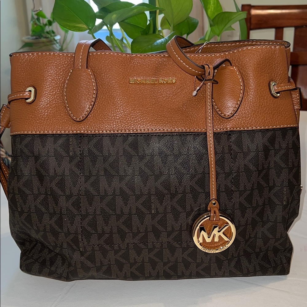 Michael Kors Signature Brown and Tan Handbag